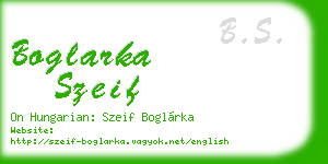 boglarka szeif business card
